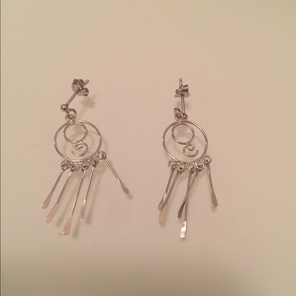 Sterling Silver Dangling Earrings - image 1